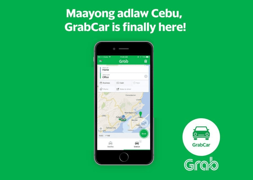 grabcar cebu uber