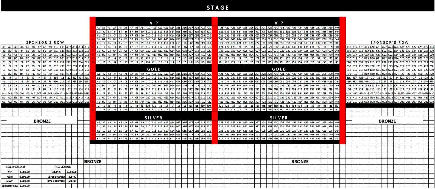 KZ Tandingan Cebu Concert Seat Plan