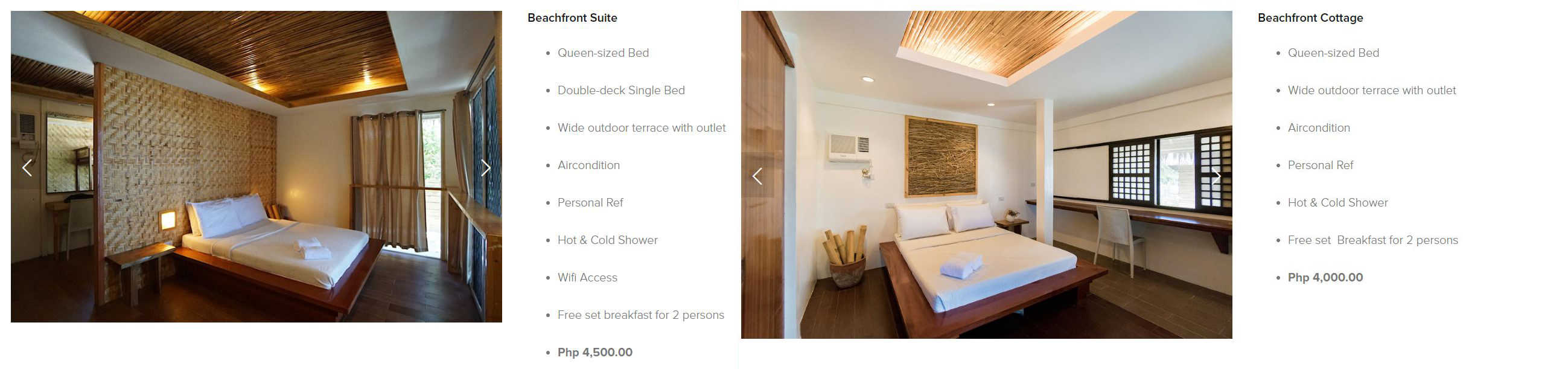Kota Beach Resort Bantayan – Room Rates 01