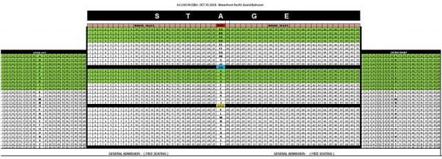 A1 Reunion Concert Tour Cebu Seat Plan