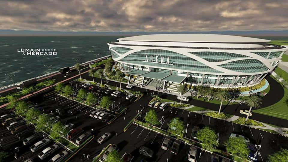 Soon to rise Seaside Arena in SRP, Cebu City