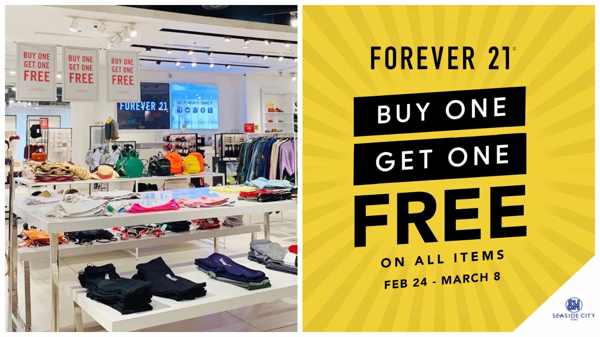 Forever 21 Buy-One-Take-One at SM Makati