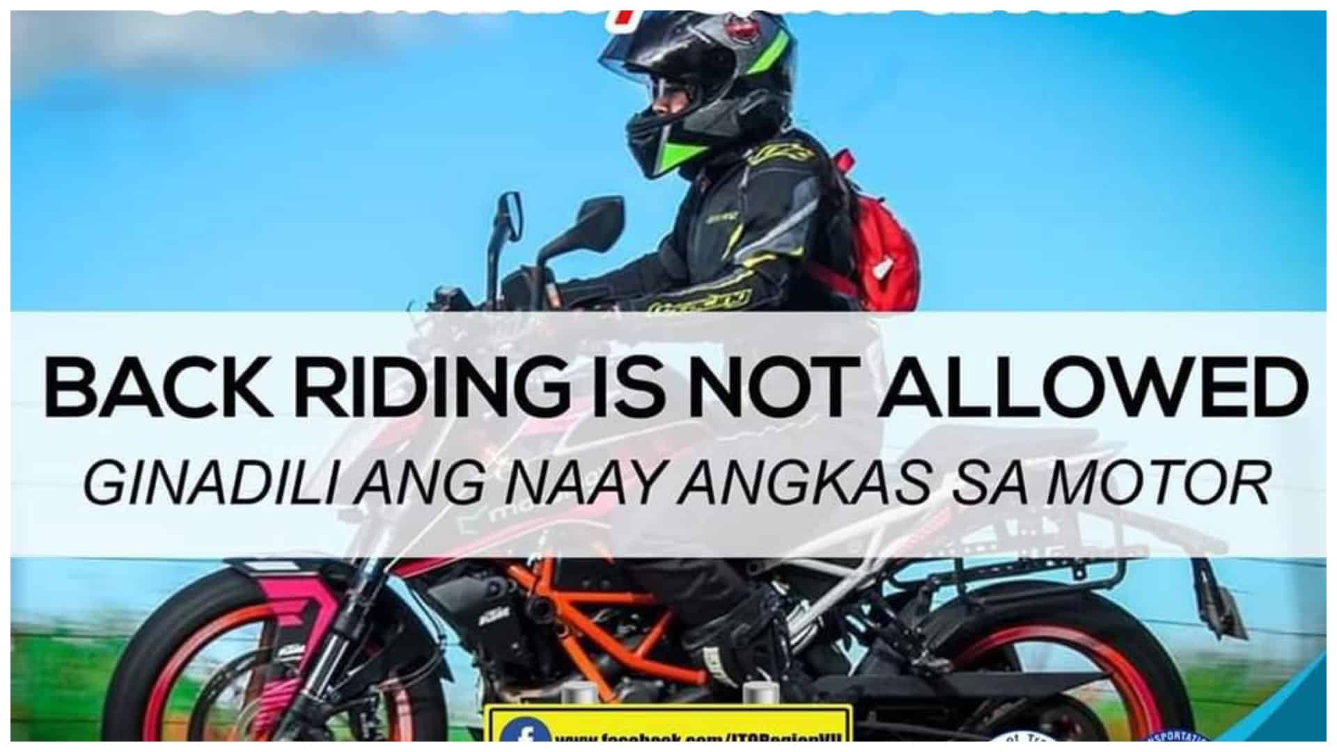 1DOTR No Back Ride Policy Cebu