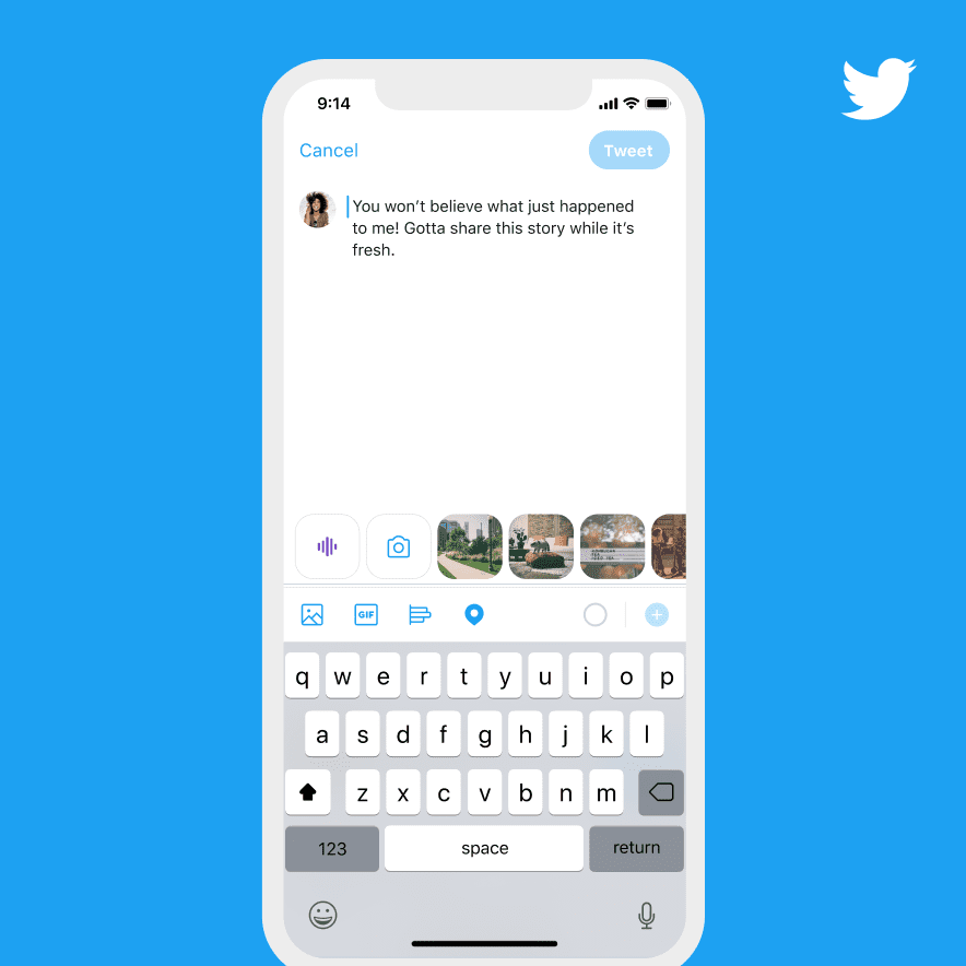 Twitter will soon add an audio option to send voice tweets