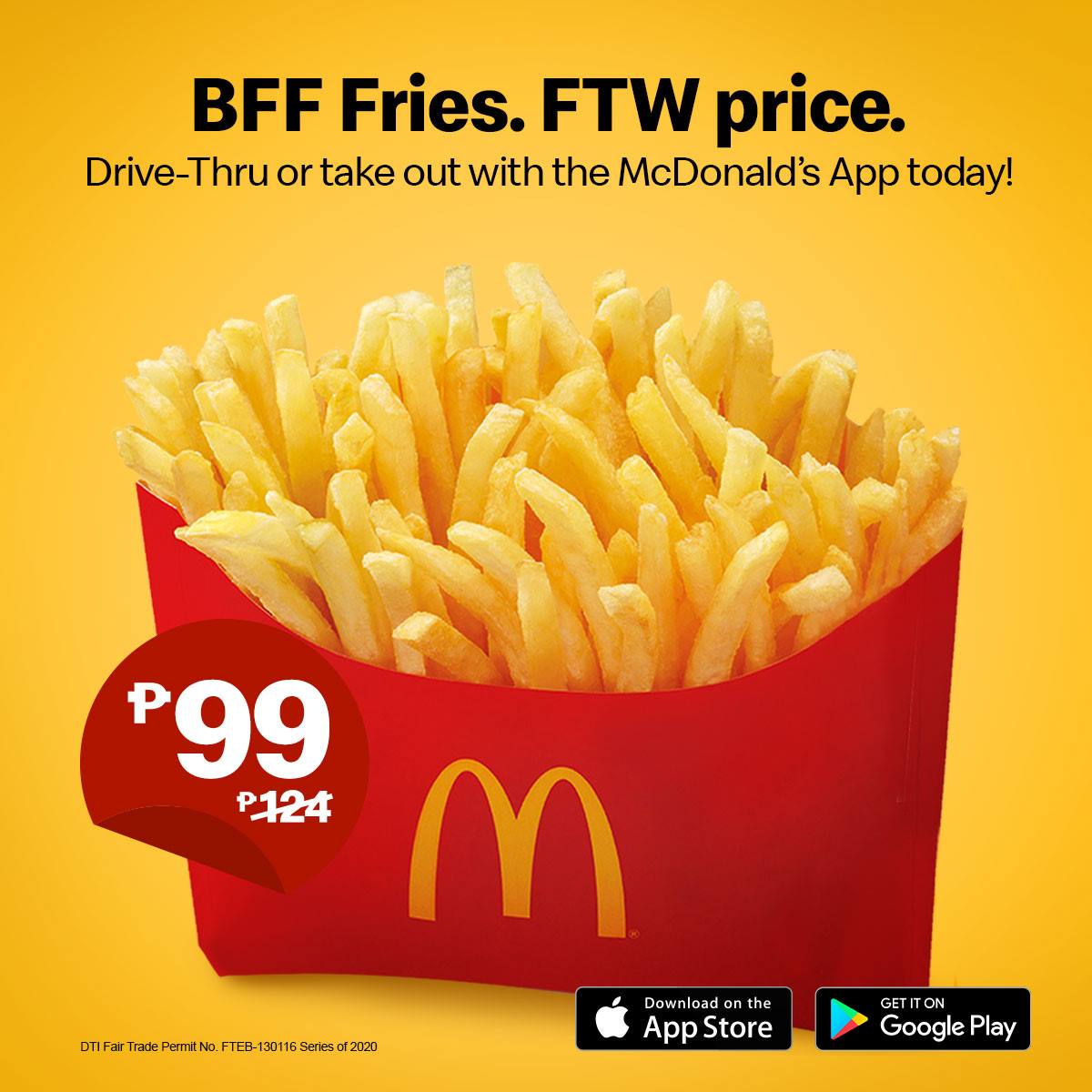 McDo BFF Fries P99 1 