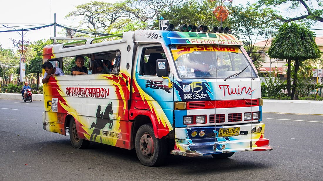 Public Utility Jeepney In The Philippines