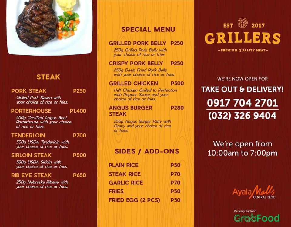 hungry steak cebu yacht club menu