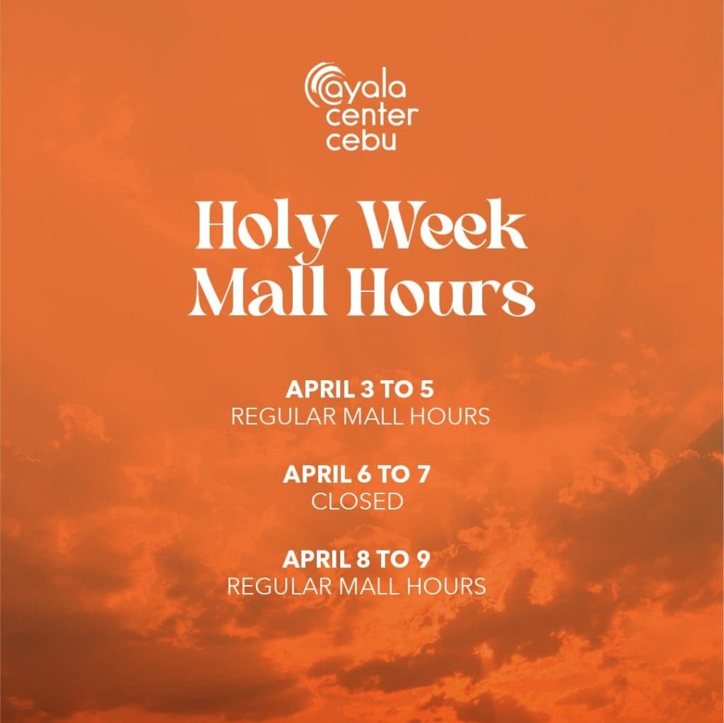 Guide Cebu Mall Hours for Holy Week 2023