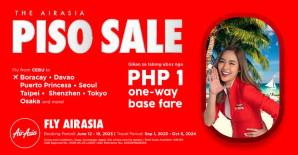 2024 AirAsia PROMO FARE + Seat Sale Tickets 2023 to 2024