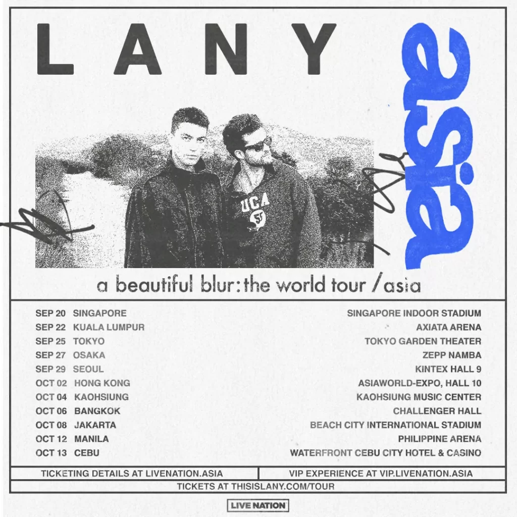 LANY to hold ‘A Beautiful Blur’ Tour in Bulacan, Cebu on October 2024