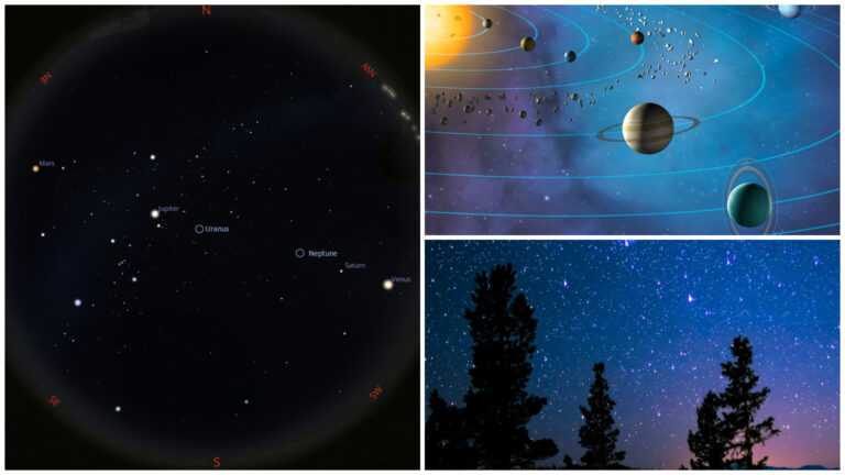 January Planetary Alignment: Venus, Saturn, Neptune,Uranus, Jupiter, & Mars in one Night